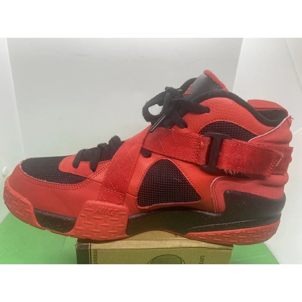 Nike Air Raid University Red Black 642330-600 Bred Mens Size 10.5 High Top